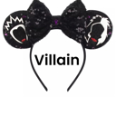 Villain Mouse Ears | Multiple Styles | Theme Park Merch | Character Ears Headband | Mouse Ears Dress Up Theme Park Accessories