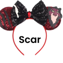 Scar Mouse Ears | Multiple Styles | Theme Park Merch | Character Ears Headband | Mouse Ears Dress Up Theme Park Accessories