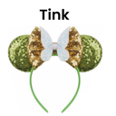 Tink Mouse Ears | Multiple Styles | Theme Park Merch | Character Ears Headband | Mouse Ears Dress Up Theme Park Accessories