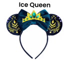 Ice Queen Mouse Ears | Multiple Styles | Theme Park Merch | Character Ears Headband | Mouse Ears Dress Up Theme Park Accessories
