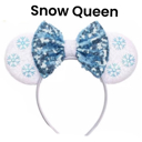 Snow Queen Mouse Ears | Multiple Styles | Theme Park Merch | Character Ears Headband | Mouse Ears Dress Up Theme Park Accessories