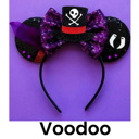Voodoo Mouse Ears | Multiple Styles | Theme Park Merch | Character Ears Headband | Mouse Ears Dress Up Theme Park Accessories