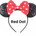 Red Dot Mouse Ears | Multiple Styles | Theme Park Merch | Character Ears Headband | Mouse Ears Dress Up Theme Park Accessories