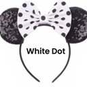 White Dot Mouse Ears | Multiple Styles | Theme Park Merch | Character Ears Headband | Mouse Ears Dress Up Theme Park Accessories
