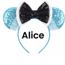 Alice Mouse Ears | Multiple Styles | Theme Park Merch | Character Ears Headband | Mouse Ears Dress Up Theme Park Accessories