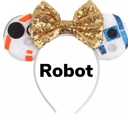 Robot Mouse Ears | Multiple Styles | Theme Park Merch | Character Ears Headband | Mouse Ears Dress Up Theme Park Accessories