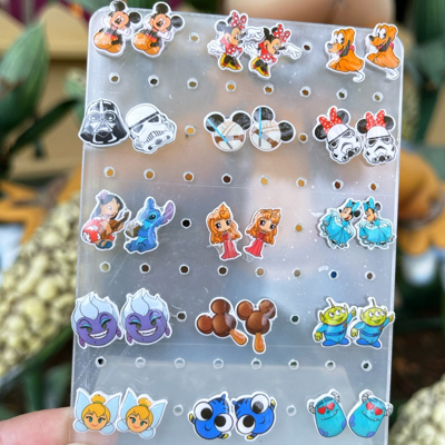 Princess Earrings | Multiple Styles | Theme Park Merch | Acrylic Earrings Character Earrings Clasp Earrings