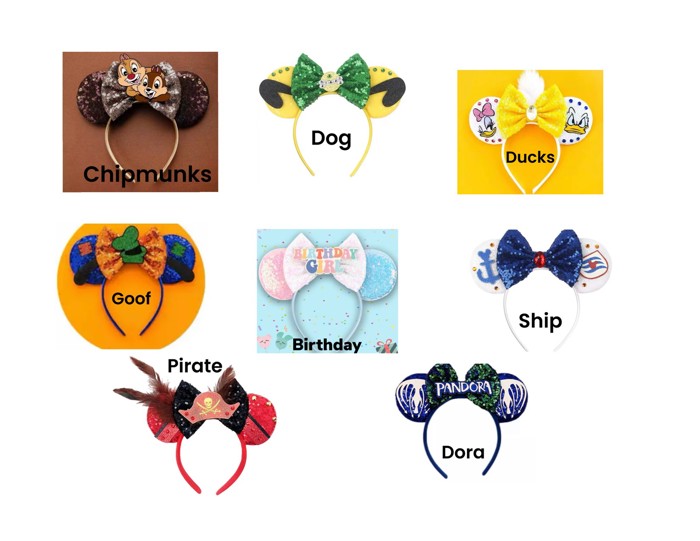 Mouse Ears | Multiple Styles | Theme Park Merch | Character Ears Headband | Mouse Ears Dress Up Theme Park Accessories