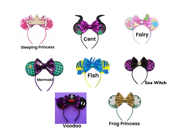 Mouse Ears | Multiple Styles | Theme Park Merch | Character Ears Headband | Mouse Ears Dress Up Theme Park Accessories