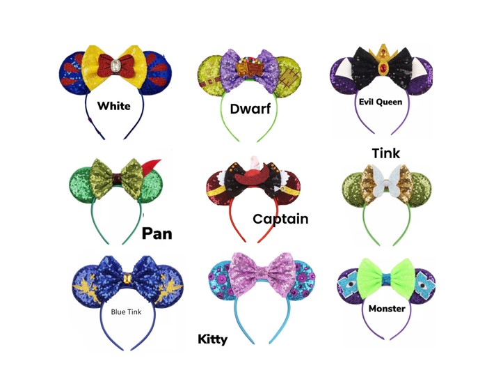 Mouse Ears | Multiple Styles | Theme Park Merch | Character Ears Headband | Mouse Ears Dress Up Theme Park Accessories