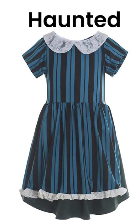 Theme Park Dress | Multiple Styles | Haunted Character Dress | Play Dress | Theme Park Merch | Costume Kids Dresses | Dress Up Pretend Play