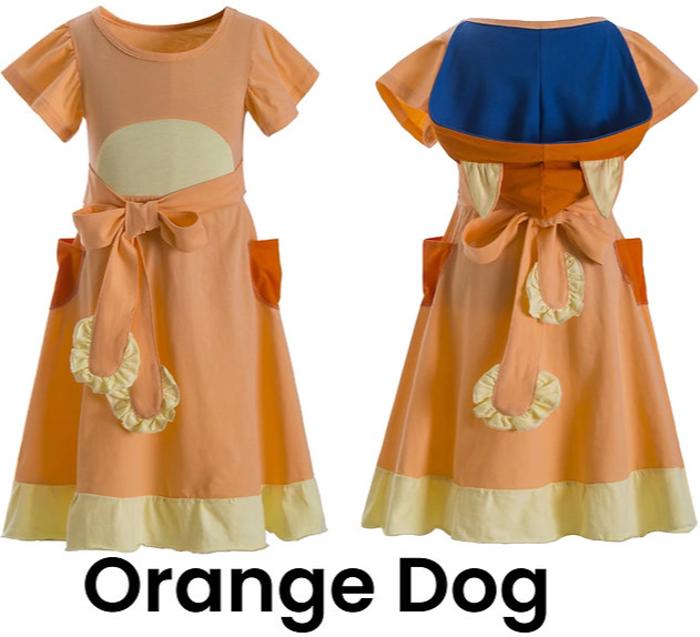 Blue Character Dress | Theme Park Merch | Theme Park Apparel | Play Dress Costume Kids Dresses Dress Up Pretend Play