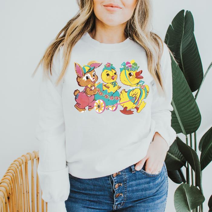 Vintage Inspired Easter Spring Tees and Sweatshirts