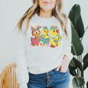 White Sweatshirt Vintage Inspired Easter Spring Tees and Sweatshirts