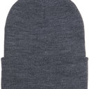 Dark Gray Gray Custom Personalized Patch Beanie