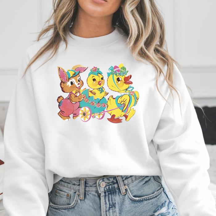 Vintage Inspired Easter Spring Tees and Sweatshirts