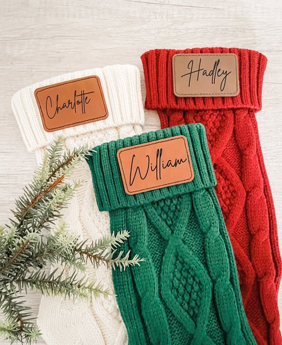 Personalized Knit Christmas Stockings