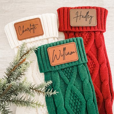 Personalized Knit Christmas Stockings