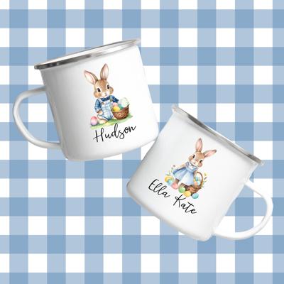 Personalized Easter Bunny Mug for Children, Easter Basket Filler Gift for Kids