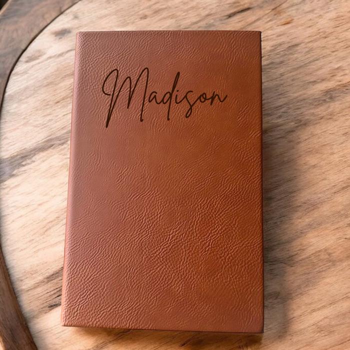 Personalized Journal  -  Custom Name Notebook - Choose from 5 different fonts! 