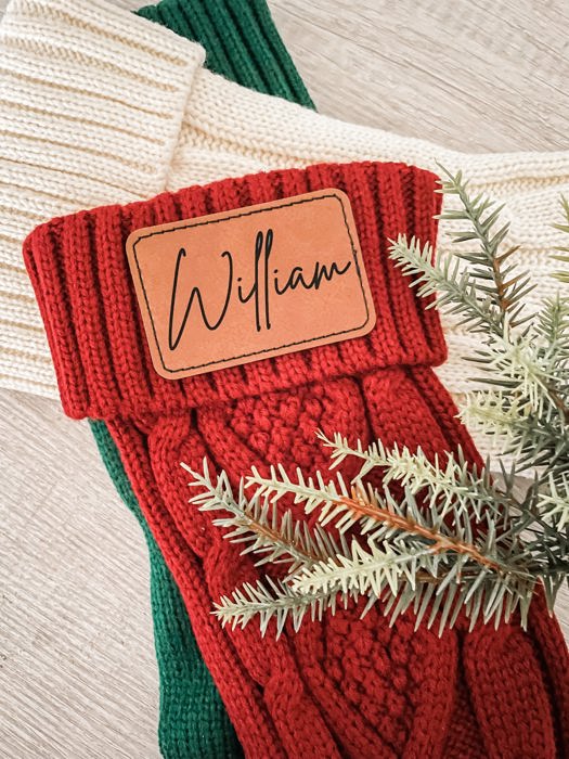 Personalized Knit Christmas Stockings
