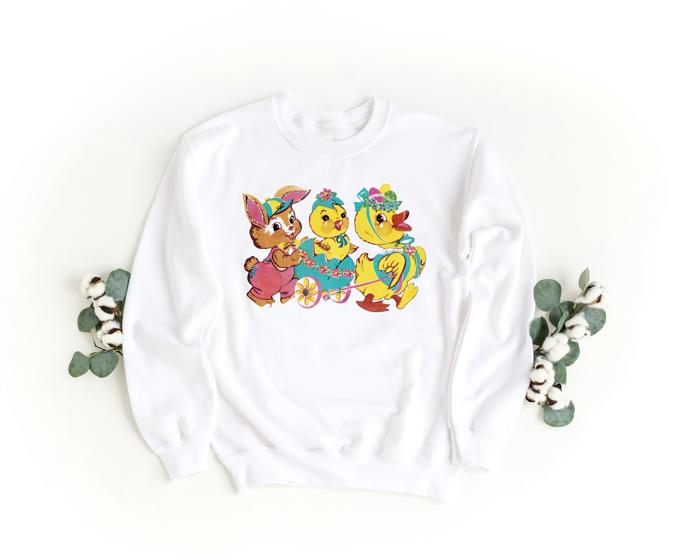 Vintage Inspired Easter Spring Tees and Sweatshirts
