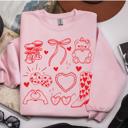  Valentine Doodle Bow Sweatshirt