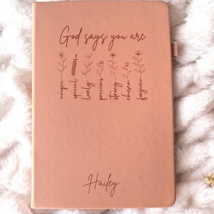 Personalized Prayer Journal for Women - Prayer notebook - Bible Study Notebook