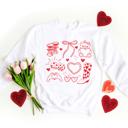  Valentine Doodle Bow Sweatshirt
