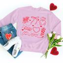  Valentine Doodle Bow Sweatshirt