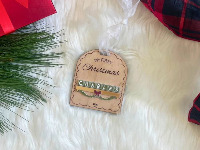 My First Christmas Personalized Name Ornament