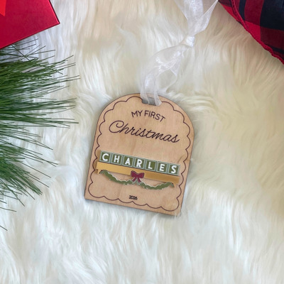My First Christmas Personalized Name Ornament