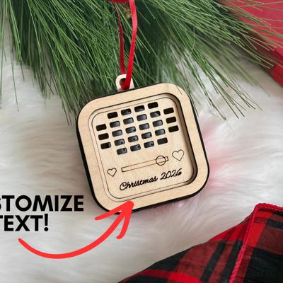 Voice Recorder Personalized Christmas Ornament, Holiday Memory Gift