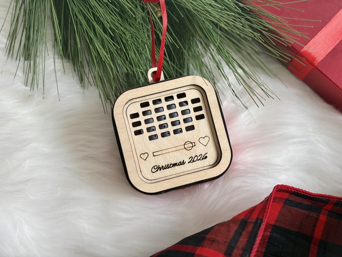 Voice Recorder Personalized Christmas Ornament, Holiday Memory Gift