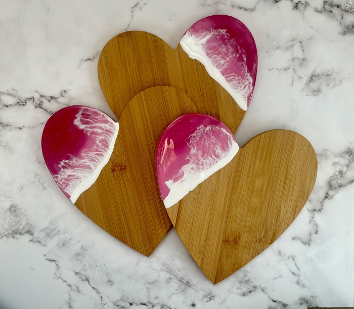 Mother's Day Pink Charcuterie Board, Moms Day Cheese Board Gift
