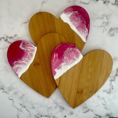Mother's Day Pink Charcuterie Board, Moms Day Cheese Board Gift