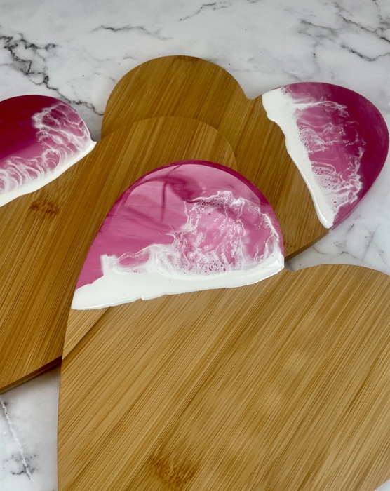 Mother's Day Pink Charcuterie Board, Moms Day Cheese Board Gift