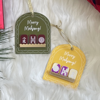 Merry Mahjong Christmas Ornament