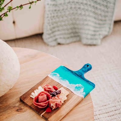 Ocean Cheese Board, Beach Charcuterie Board, Serving Tray