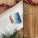 Arkansas State Shaped Beach Theme Christmas Ornament