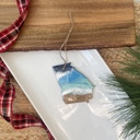 Georgia State Shaped Beach Theme Christmas Ornament