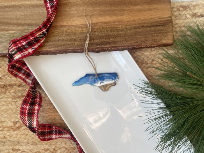 State Shaped Beach Theme Christmas Ornament