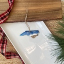 North Carolina State Shaped Beach Theme Christmas Ornament