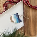 Ohio State Shaped Beach Theme Christmas Ornament