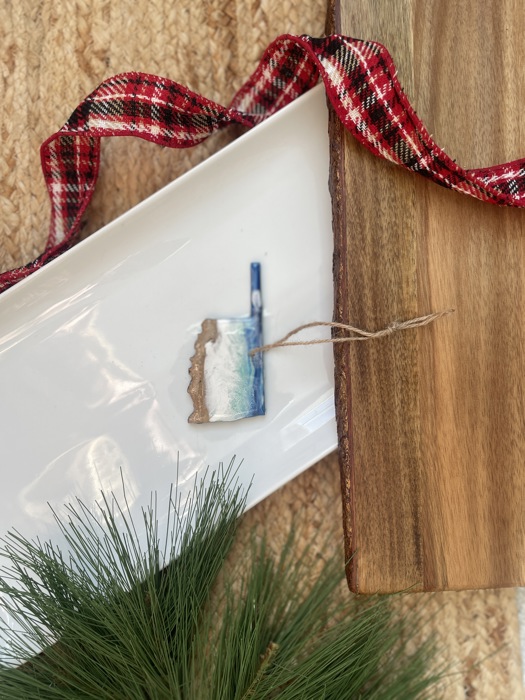 State Shaped Beach Theme Christmas Ornament