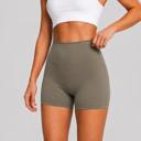 Brown Small WOO YOGA Built In Liner Workout Shorts