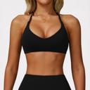 Black Small WOO YOGA Criss Cross Sports Bra
