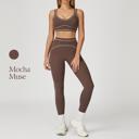  WOO YOGA Open back Contrast Trim Activewear Set