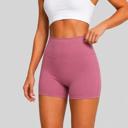 Pink Medium WOO YOGA Built In Liner Workout Shorts