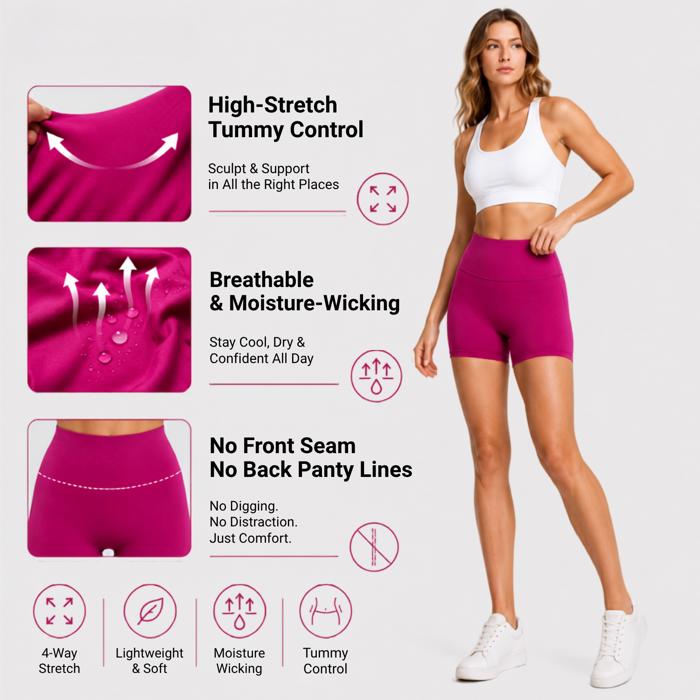 WOO YOGA Built In Liner Workout Shorts